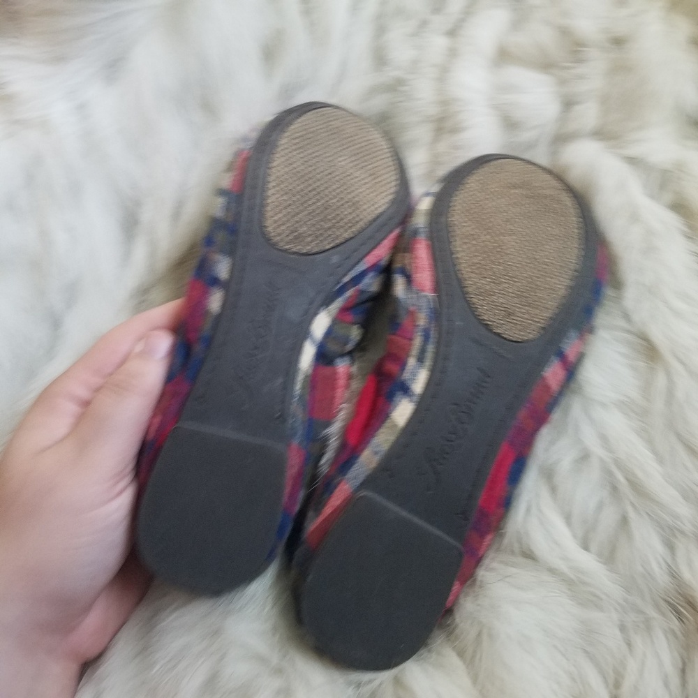 ! Lucky Brand red plaid flats 6.5 - Picture 5 of 8
